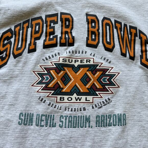 Vintage 1996 Super Bowl XXX T-Shirt Sun Devil Stadium AZ XL - Picture 2 of 9